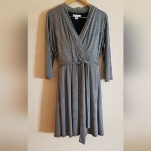 Liz Claiborne long sleeve wrap look dress size XL